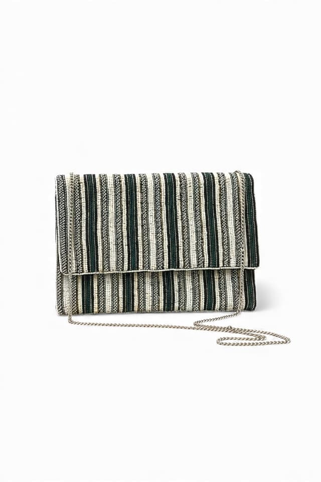 Elegant Striped Clutch Bag